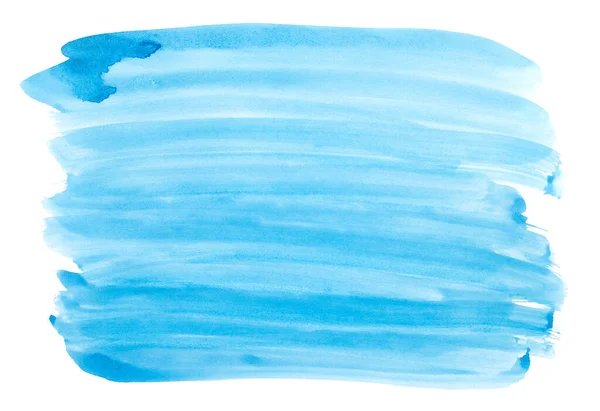 Akwarela Niebieski Abstrakcyjne Malowane Pociągnięcia Tuszem Zestaw Papierze Akwarelowym — Zdjęcie stockowe