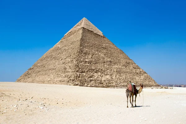 与美丽的天空的开罗 埃及吉萨金字塔 — 图库照片