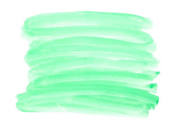 Pintura Acuarela Verde Aislada Sobre Fondo Blanco Bandera Acuarela Verde — Foto de Stock