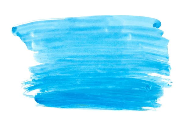 Akvarell Blå Abstrakt Målade Bläck Stroke Som Akvarellpapper — Stockfoto