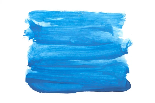 Aquarelle Coups Encre Peints Abstraits Bleus Sur Papier Aquarelle — Photo