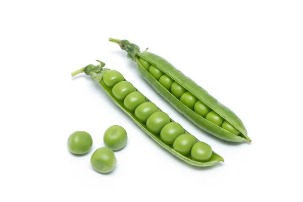 Green Peas White Background — Stock Photo, Image