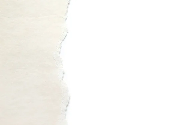 Carta Strappata Sfondo Bianco Con Percorso Ritaglio — Foto Stock