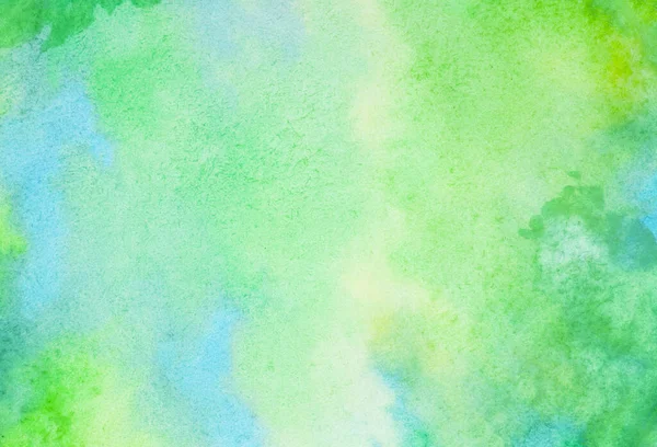 Groene Aquarelachtergrond Hand Geschilderd Door Borstel — Stockfoto