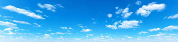 Blue Sky Bakgrunn Med Små Skyer Panorama Bakgrunn stockbilde