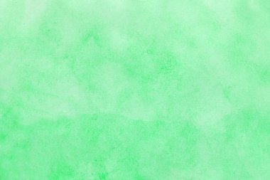 Yeşil watecolor arka planı. Elle boyanmış yeşil suluboya. Soyut suluboya arkaplanı