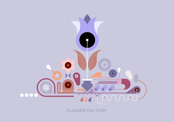 Design Coloré Isolé Sur Fond Gris Clair Illustration Vectorielle Flower — Image vectorielle