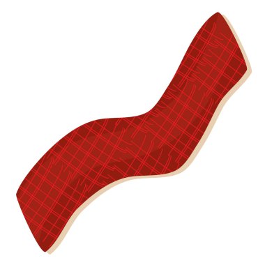 Kırmızı örülmüş sonbahar eşarbı, vektör çizimi düz.