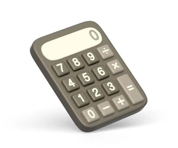 Realistyczna Ikona Kalkulatora Odizolowana Białym Tle Ilustracja — Zdjęcie stockowe