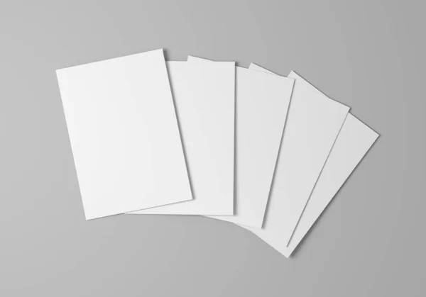 Czysty Arkusz Papieru Białym Tle Plakat Lub Makieta Ulotki Lub — Zdjęcie stockowe