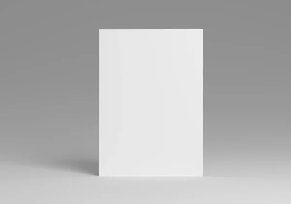 Чистый Лист Бумаги Белом Фоне Плакат Листовка Макет Шаблон Пользовательского — стоковое фото