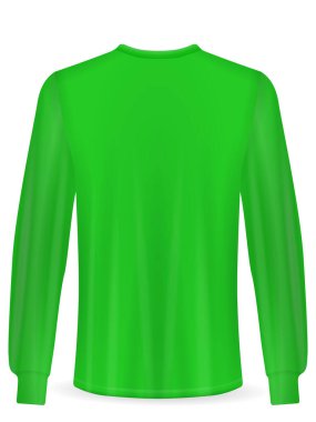 Beyaz arka planda uzun kollu tişört. Vektör illüstrasyonu.