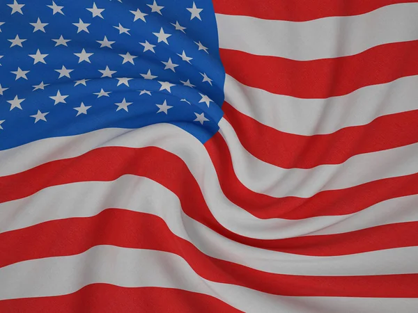 Twisted Stof Usa Vlag Achtergrond Illustratie — Stockfoto