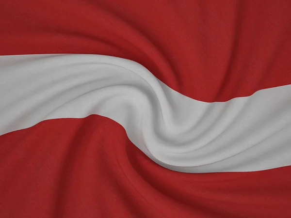 斜纹面料奥地利国旗背景 3D说明 — 图库照片