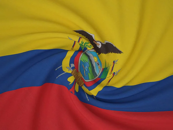 에콰도르의 깃발이 뒤틀려 — 스톡 사진