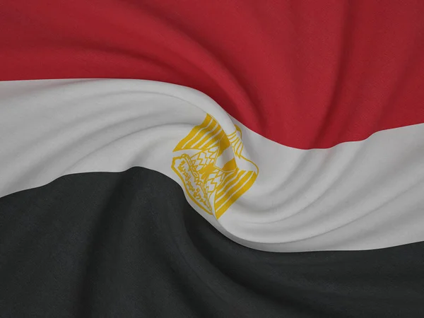Tessuto Ritorto Egitto Sfondo Bandiera Illustrazione — Foto Stock
