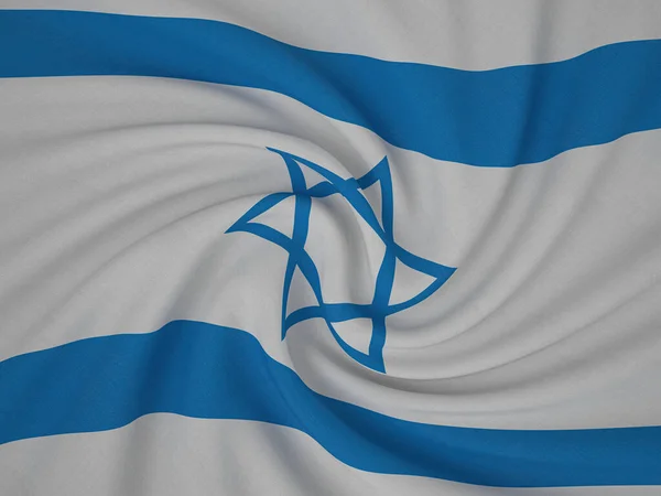 Ткань Фоне Флага Израиля Иллюстрация — стоковое фото