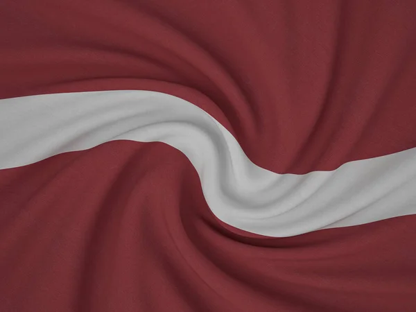 Verdrehter Stoff Lettland Flagge Hintergrund Illustration — Stockfoto