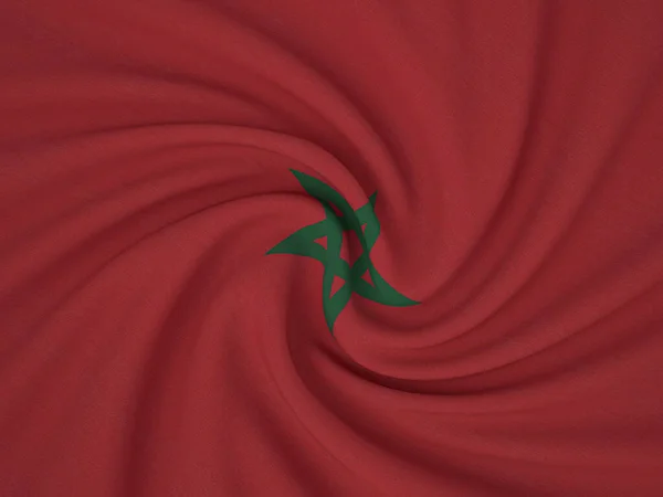 Twisted Fabric Morocco Flag Background Illustration — Stock Photo, Image