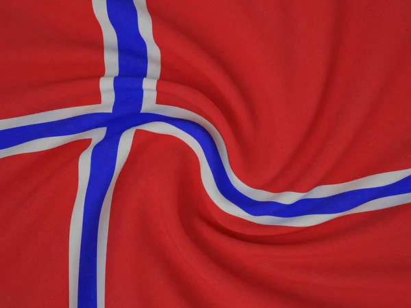 Twisted Stoff Norwegen Flagge Hintergrund Illustration — Stockfoto