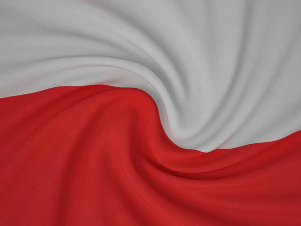 Tela Retorcida Fondo Bandera Polonia Ilustración — Foto de Stock