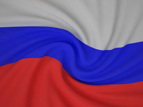 Csavart Szövet Oroszország Zászló Háttér Illusztráció — Stock Fotó