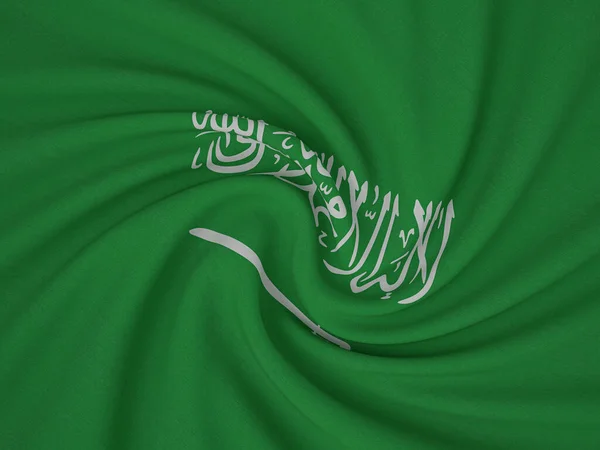 Tessuto Ritorto Sfondo Bandiera Arabia Saudita Illustrazione — Foto Stock