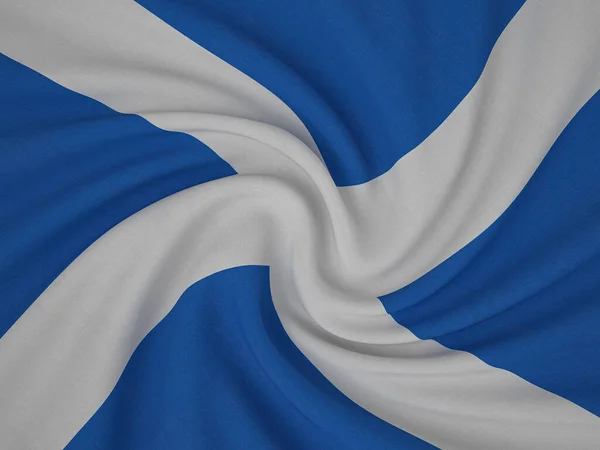 Twisted Stof Schotland Vlag Achtergrond Illustratie — Stockfoto