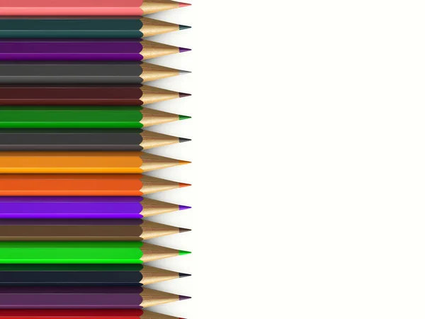 Bleistifte Auf Weißem Hintergrund Illustration — Stockfoto