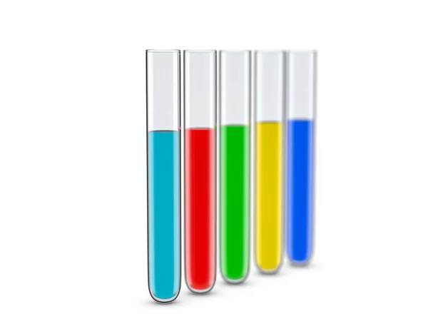 Test Tubes White Background Illustration — Stock Photo, Image