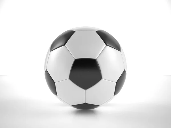 Μπάλα Ποδοσφαίρου Λευκό Φόντο Απεικόνιση — Φωτογραφία Αρχείου