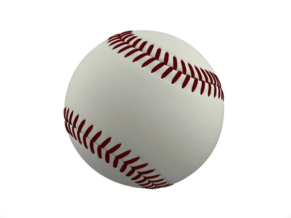 Baseball Míč Bílém Pozadí Ilustrace — Stock fotografie