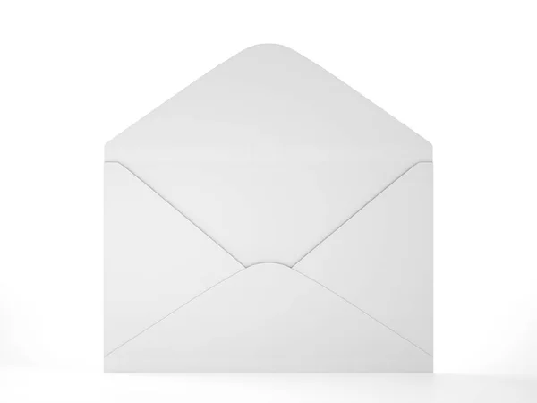 Envelope Sobre Fundo Branco Ilustração — Fotografia de Stock