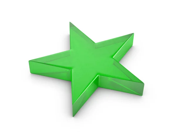 Símbolo Estrella Cristal Sobre Fondo Blanco Ilustración — Foto de Stock