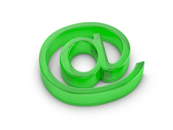 Skleněný Email Symbol Bílém Pozadí Ilustrace — Stock fotografie