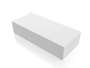Packaging box on a white background. 3d illustration.