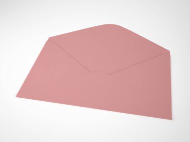 Beyaz arka planda zarf. 3d illüstrasyon.