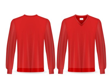 Sweatshirt set on a white background. Vector illustration.