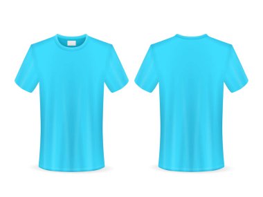 Beyaz arka planda bir tişört. Vektör illüstrasyonu.