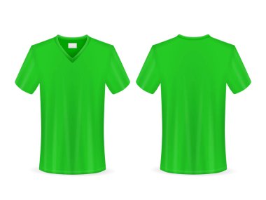 Beyaz arka planda bir tişört. Vektör illüstrasyonu.