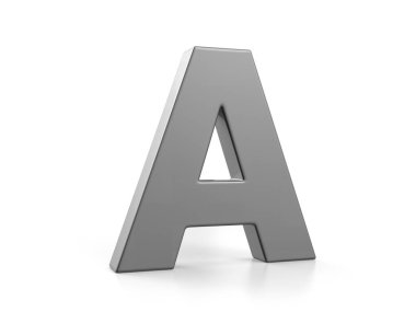 Beyaz arka planda A harfli araba boyası. 3d illüstrasyon.