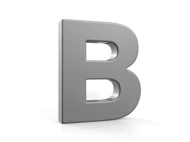 Beyaz arka planda araba boyası B harfi. 3d illüstrasyon.