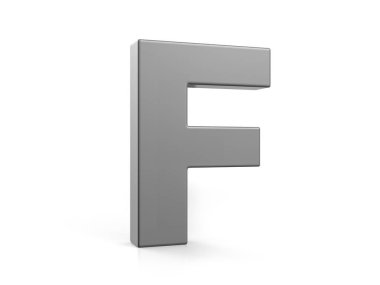 Beyaz arka planda F harfli araba boyası. 3d illüstrasyon.