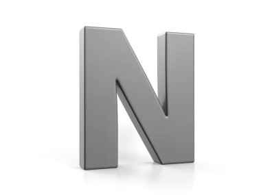 Beyaz arka planda araba boyası N harfi. 3d illüstrasyon.