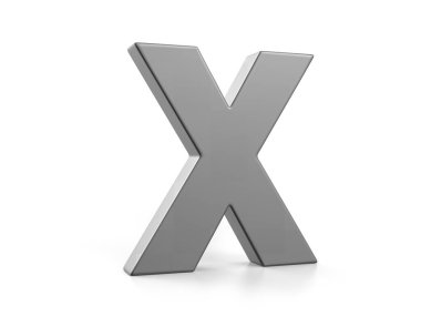 Beyaz arka planda X harfli araba boyası. 3d illüstrasyon.