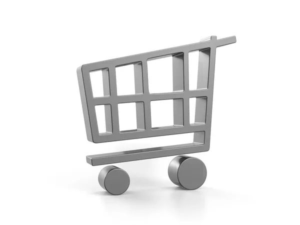 Car Paint Shopping Cart Symbol White Background Illustration — Stock Photo, Image