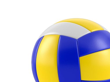 Beyaz bir arka plan üzerinde voleybol topu. 3D çizim.