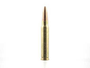 Bullet on a white background. 3d illustration.