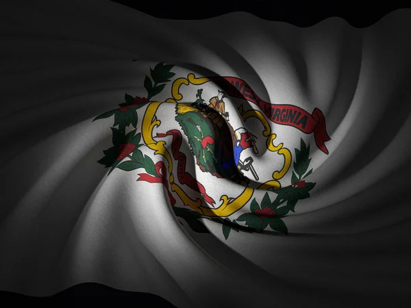 Прапор Західної Вірджинії Ілюстрація — стокове фото