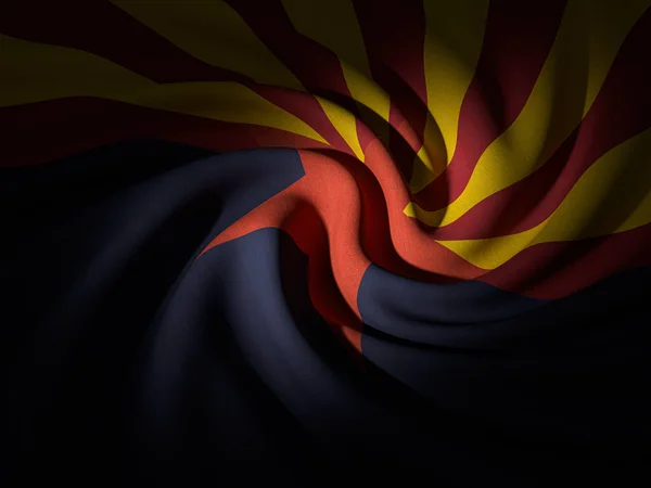 Eğri Arizona Bayrağı Geçmişi Illüstrasyon — Stok fotoğraf